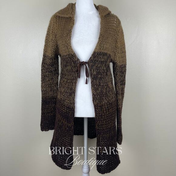 Rare Vintage Knit Ombre Knit Duster Cardigan ASO Mary-Kate Olsen ALT Willow - Picture 5 of 12
